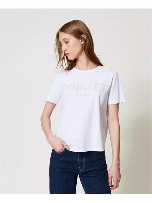 t-shirt woman white TWINSET | TT2042/12518